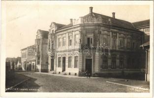 1930 Ruttka, Vrútky; Hotel Urania / szálloda, étterem és kávéház, üzletek / hotel, restaurant and café, shops