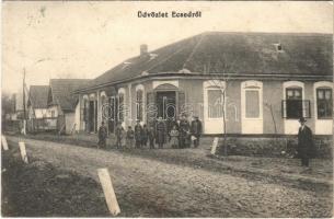 1919 Ecséd, utca, üzlet. Tomsits Mihály kiadása (fa)