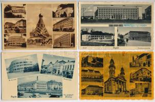 Ungvár, Uzshorod, Uzhhorod, Uzhorod; - 4 db régi város képeslap / 4 pre-1945 town-view postcards