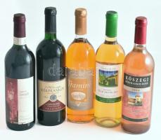 Vegyes bor tétel, Sopron és Kőszeg (Tramini, zöld vertelini, rose, kékfrankos, zweigelt) 0,75L, 11,5 és 13 %Vol között.