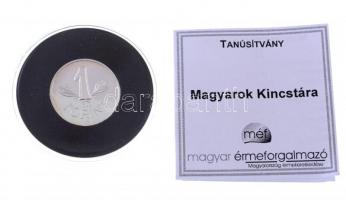 1946. 1Ft Ag jelzett utánveret "R" jelzéssel kapszulában és tanúsítvánnyal (4g/0.999) T:PP