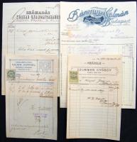 1860-1920 4 darab klf. díszes számla szép állapotban