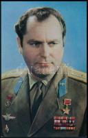 German Tyitov (1935-2000) szovjet űrhajós aláírása képeslapon / Signature of German Titov (1935-2000) Soviet astronaut on postcard