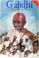 Gandhi film plakátja, hajtott, szakadással, 156×40 cm