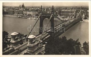 1933 Budapest, Erzsébet híd, villamos