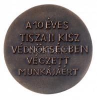 DN "Tisza II / A 10 éves Tisza II KISZ védnökségben végzett munkájáért" Br emlékérem, ered...