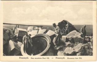 Przemysl, Das zerstörte Fort VII. / WWI Austro-Hungarian K.u.K. military, destroyed fortress (vágott / cut)