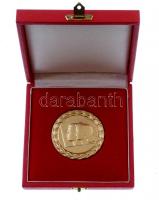 1980. "Az úttörőkért - Az úttörő sportért 1980" kétoldalas aranyozott fém érem eredeti tok...