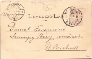 1899 Máramarossziget, Sighetu Marmatiei; Villa, Lónyai út és a pályaudvar, vasútállomás, Gőz- és kád...