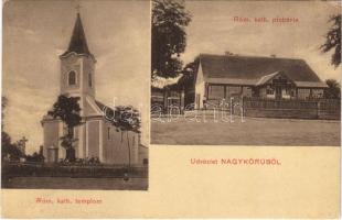1910 Nagykörű, Római katolikus templom és plébánia (fl)