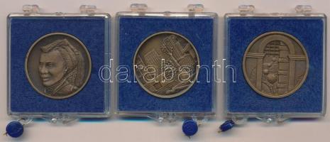 Garamkeszi János (1936-) DN "Hollókő" + "Salgótarján" Br emlékérmek plombált &qu...