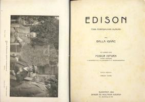 1913 Balla Ignác: Edison, Híres feltalálók című könyve Kariérek kiadásában, szép állapotban