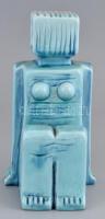 Zsolnay alapmázzal festett robotnő. Török János (1932-1996) terve. Jelzés nélkül, hibátlan, (az alap...