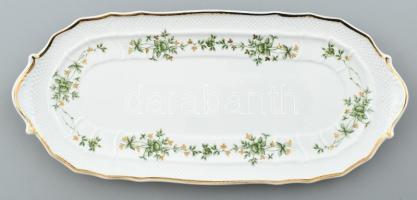 Hollóházi Erika porcelán étkészlet. 6 személyes, két tányéron lepattanások, hiányos + hozzá mokkás k...