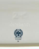 Hollóházi Erika porcelán étkészlet. 6 személyes, két tányéron lepattanások, hiányos + hozzá mokkás k...