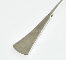 Ezüst(Ag) angol vágott fazonú mokkás kanál, jelzett, 4 db, h: 10,5 cm, nettó: 49 g