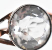 18K arany (Au) bross cirkóniával ékített bruttó:6,8 g, 5 cm, Jelzett