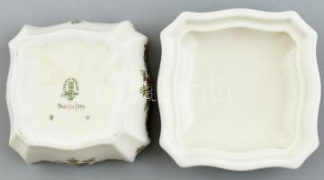 Zsolnay Sissy mintás bonbonbier, kézzel festett, jelzett, hibátlan, 10x10x6 cm