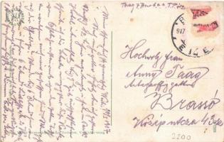 1917 Budapest V. Vilmos Császár út (ma Bajcsy-Zsilinszky út) és Károly körút, 43-as villamos a Zugli...