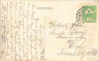 1913 Varasd, Warasdin, Varazdin; Dráva híd / Dravski mostovi / bdrige (EK)