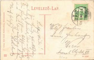 1912 Nagyszeben, Hermannstadt, Sibiu; Fő tér, villamos. Karl Graef / Hermannsplatz / square, tram (E...