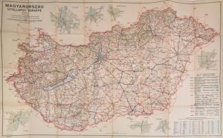 1948 Magyarország útállapot térképe 90x70 cm