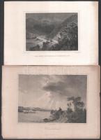 11 db acélmetszet, benne 4 Rohbock: Kiszkőszeg, Dévény, Vöröstorony szoros, Dunai látkép + 7 db vegy...