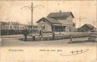 Traiskirchen, Station der electr. Bahn / electric railway station (fl)