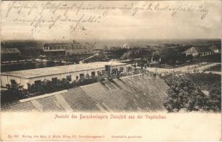 Steinfeld, Ansicht des Barackenlagers aus der Vogelschau / K.u.k. military barracks