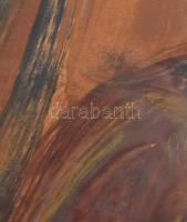 Bojtor Károly (1933-1999): Alkony a Dunánál. Olaj, farost. Jelzett. Hátoldalán autográf felirattal. ...