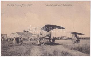 Wiener Neustadt, Flugfeld, Warchalowski auf Autobiplan / airfield, Vindobona aircraft