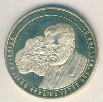 NSZK 1987. "750 éves Berlin-Heinrich Zille" Ag emlékérem 20g T:PP