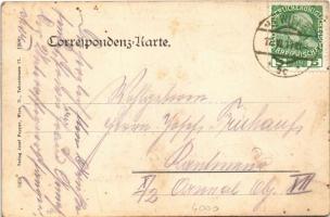 1911 Wien, Vienna, Bécs XII. Hetzendorf, Strasse / street, tram (fl)