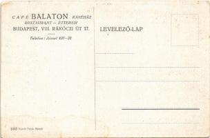 Budapest VIII. Cafe Balaton kávéház és étterem, belső. Rákóczi út 17. (EK)