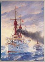 16 Postkarten mit Schifen der k.k. und k.u.k. Kriegsmarine aus der Zeit von 1840 bis 1917 / 16 db MO...