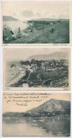 3 db RÉGI magyar város képeslap: Visegrád, Szob / 3 pre-1945 Hungarian town-view postcards