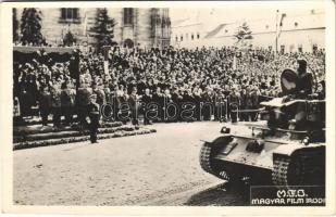 1940 Kolozsvár, Cluj; bevonulás, Horthy Miklós, tank / entry of the Hungarian troops, tank + 1940 Kolozsvár visszatért So. Stpl