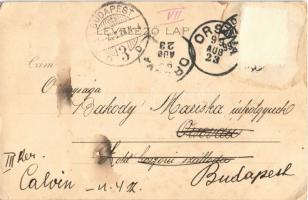 1899 Budapest V. Untergrundbahn. Gegen das Licht zu halten / Deák tér, Földalatti vasút, Bazilika. K...