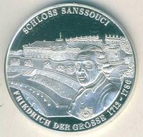NSZK 1987. "750 éves Berlin-Sanssouci kastély" Ag emlékérem 20g T:PP