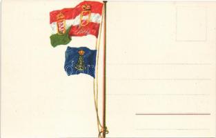 Österreichischer Lloyd D. Baron Gautsch / SS Baron Gautsch. Hátoldalon litho zászlók / Litho flags o...