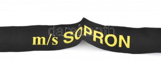 'm/s Sopron' feliratú modern tengerész sapkaszalag, 111x4 cm