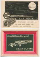 4 db RÉGI motívum képeslap: gyógyszer reklámlapok / 4 pre-1945 motive postcards: medicine advertisements
