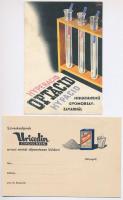 4 db RÉGI motívum képeslap: gyógyszer reklámlapok / 4 pre-1945 motive postcards: medicine advertisem...