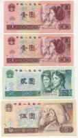 Kína 1980. 5Y + 1990. 2Y + 1996. 1Y (2x, sorszámkövető) T:II China 1980. 5 Yuan + 1990. 2 Yuan + 1996. 1 Yuan (2x, sequential serials) C:XF