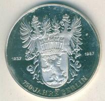 NSZK 1987. "750 éves Berlin-Funkturm ICC" Ag emlékérem 19,5g T:PP