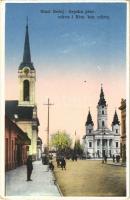 1930 Óbecse, Stari Becej; Srpska prav. crkva i Rim. kat. crkva / Szerb pravoszláv és római katolikus templom / Serbian and Roman Catholic churches