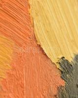 Batári László (1920-1997): Egy délután Vaján. Olaj, vászon. Jelzett. Kissé kopott fa keretben, 110×1...