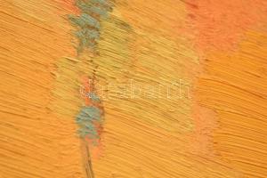 Batári László (1920-1997): Egy délután Vaján. Olaj, vászon. Jelzett. Kissé kopott fa keretben, 110×1...