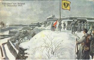 Einnahme von Belgrad 2. Dezember 1914 / WWI Austro-Hungarian K.u.K. military art postcard, capture of Beograd. B.K.W.I. 259-64. (EK)