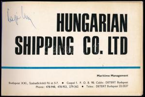 1972 MAHART Hungarian Shipping Co. Ltd. Bp., én., MAHART, (Franklin-ny.). Angol nyelven. Kiadói hará...